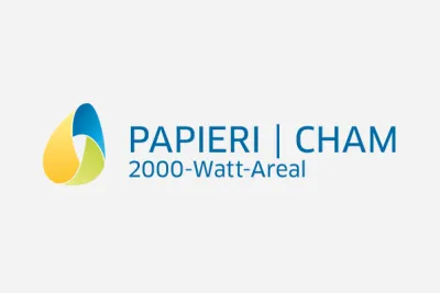 Papieri Cham 2000-Watt-Areal – Logo Farbe