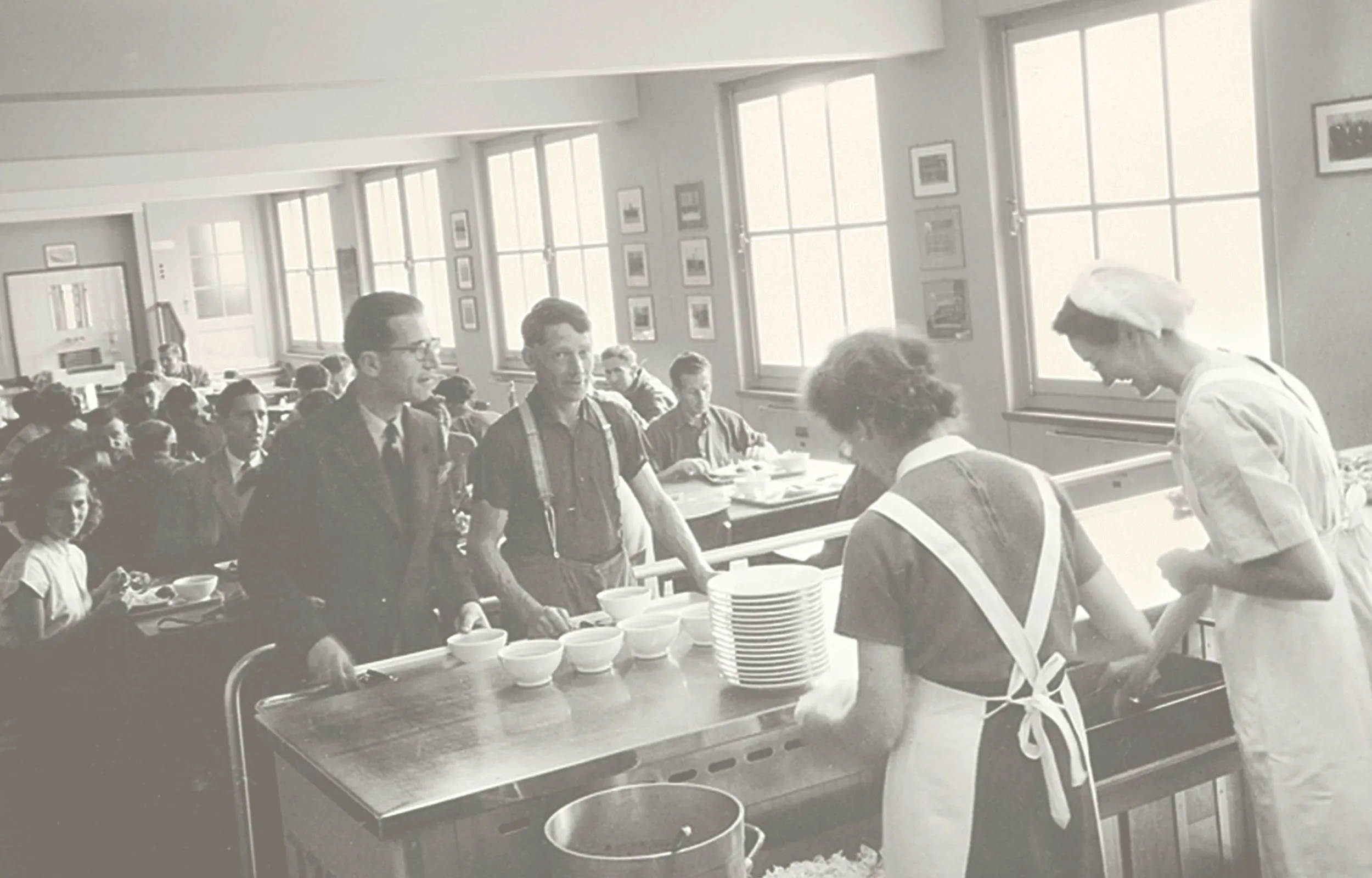 The canteen – popular meeting place on the factory site